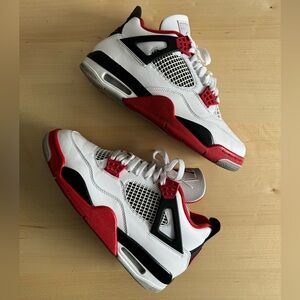 Fire Red Jordan 4s - size 8